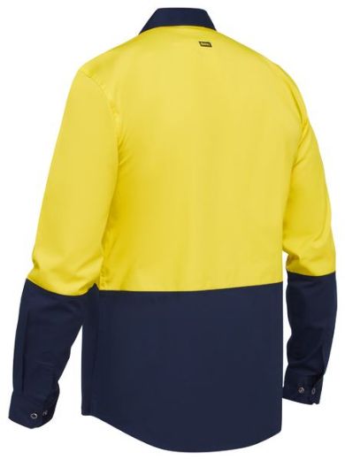 Picture of Bisley TWO TONE HI VIS LONG SLEEVE SHIRT - Food Industry